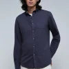 scalperscompany Camisa Bolsillo Cuello Botones-Hombre Camisas