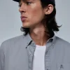 scalperscompany Camisa Bolsillo Cuello Botones-Hombre Camisas