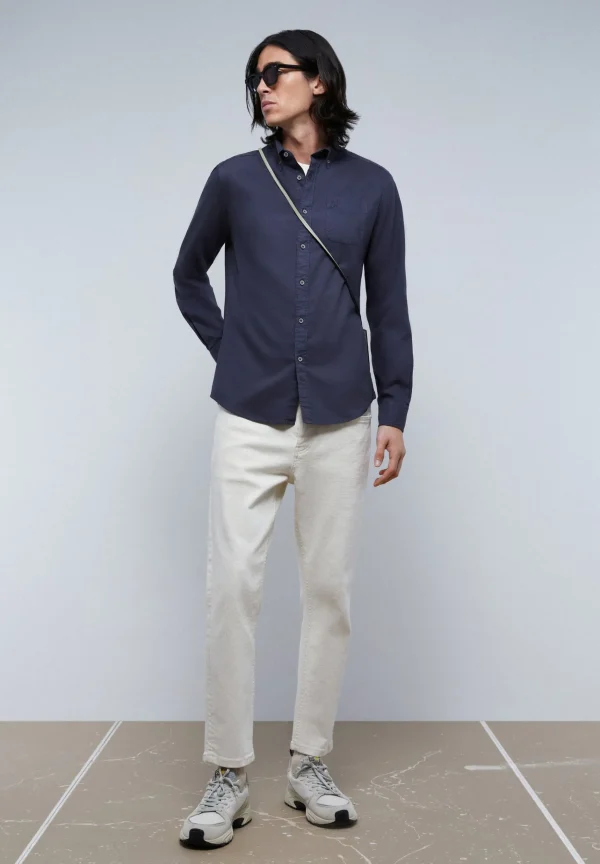 scalperscompany Camisa Bolsillo Cuello Botones-Hombre Camisas