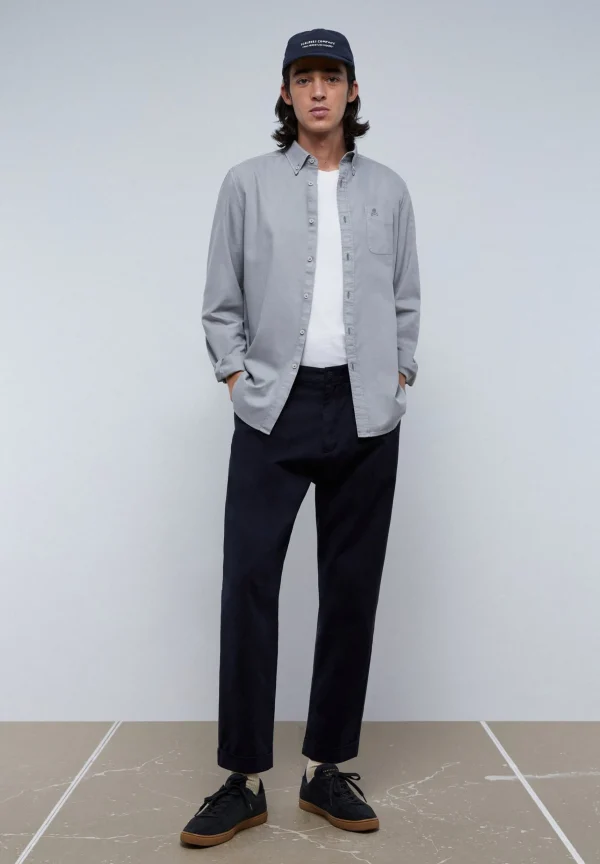 scalperscompany Camisa Bolsillo Cuello Botones-Hombre Camisas