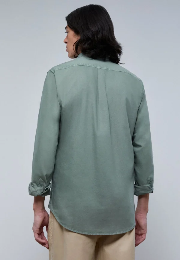 scalperscompany Camisa Bolsillo Cuello Botones-Hombre Camisas