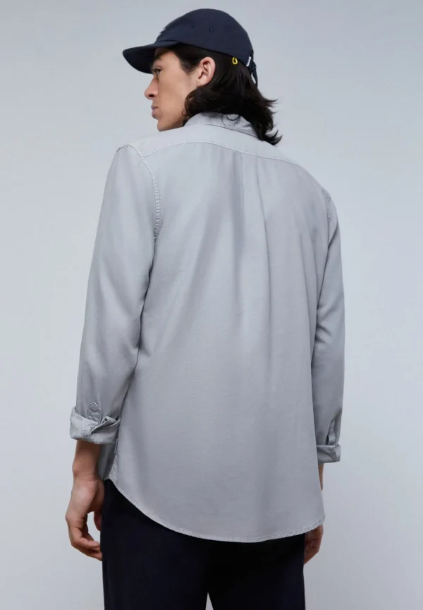 scalperscompany Camisa Bolsillo Cuello Botones-Hombre Camisas