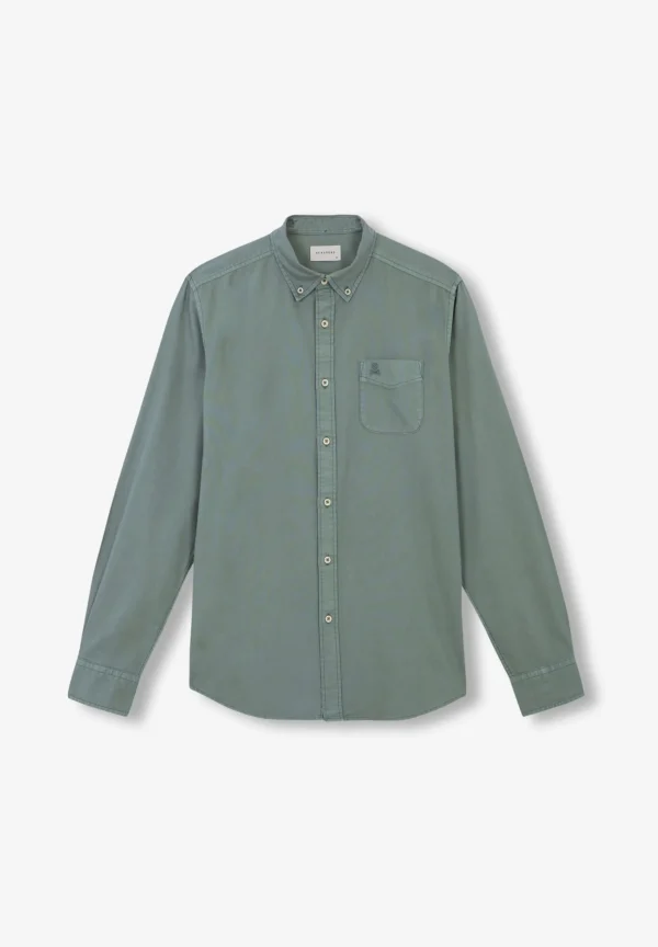 scalperscompany Camisa Bolsillo Cuello Botones-Hombre Camisas