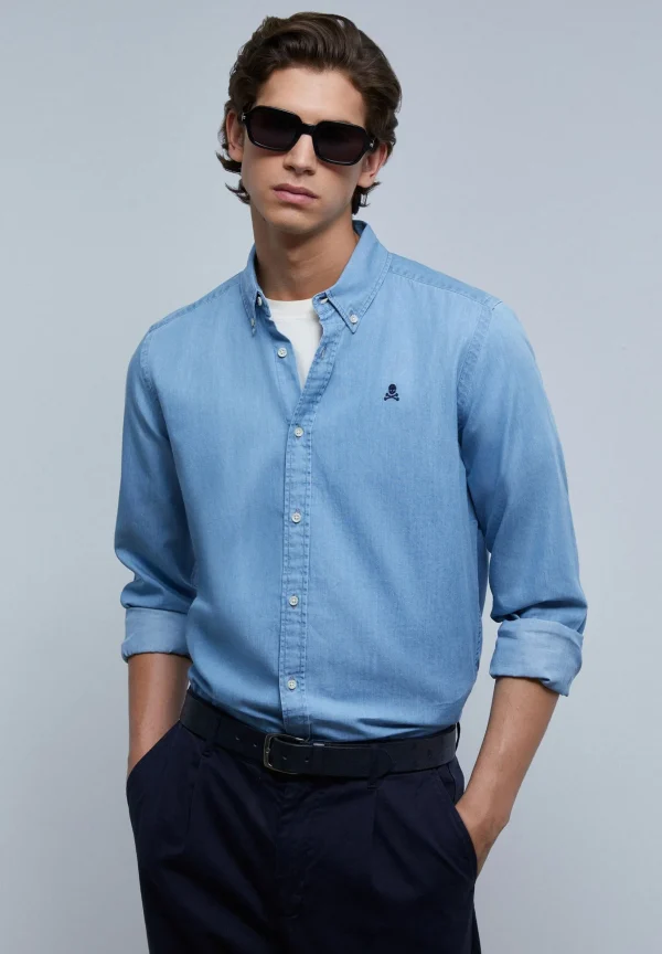 scalperscompany Camisa Botones-Hombre Camisas