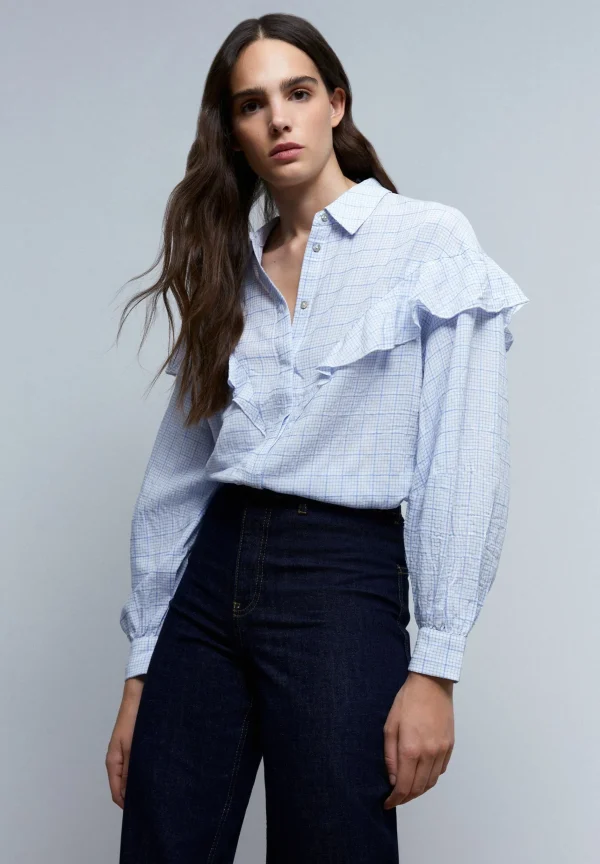 scalperscompany Camisa Canesu Volante-Mujer Camisas Y Blusas