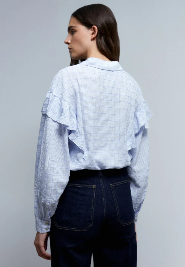 scalperscompany Camisa Canesu Volante-Mujer Camisas Y Blusas