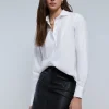 scalperscompany Camisa Clasica Bordado Pecho-Mujer Camisas Y Blusas