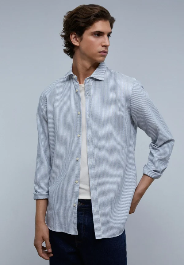 scalperscompany Camisa Clasica Rayas-Hombre Camisas