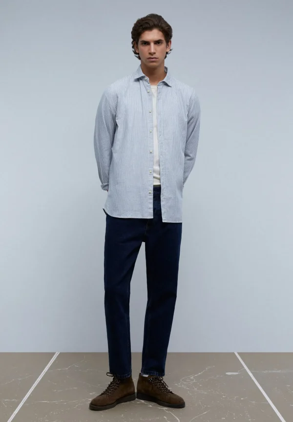 scalperscompany Camisa Clasica Rayas-Hombre Camisas