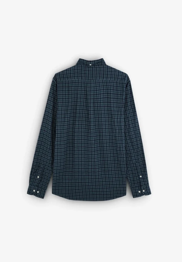 scalperscompany Camisa Cuadro Calavera Tono-Hombre Camisas