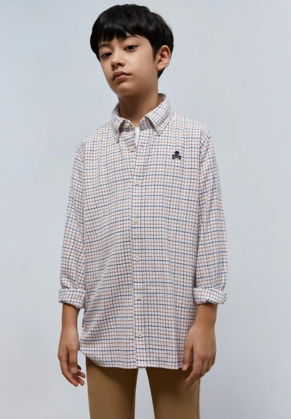 scalperscompany Camisa Cuadros Calavera-Niños Camisas
