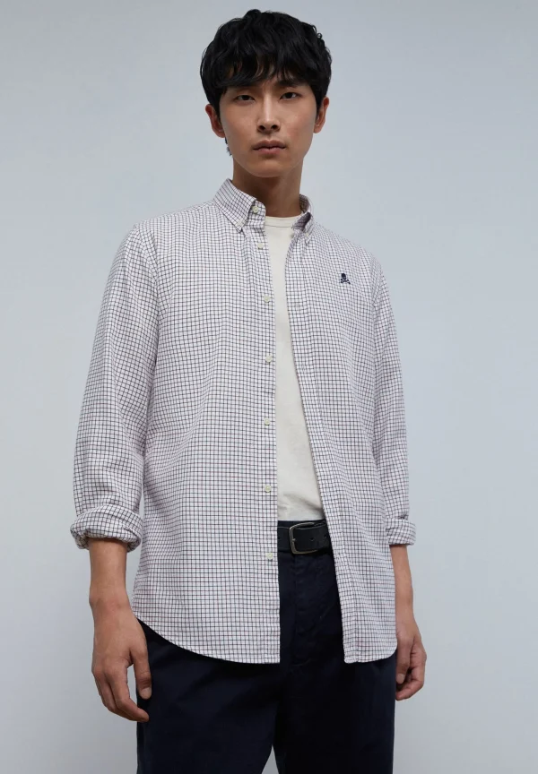 scalperscompany Camisa Cuadros Calavera Contraste-Hombre Camisas