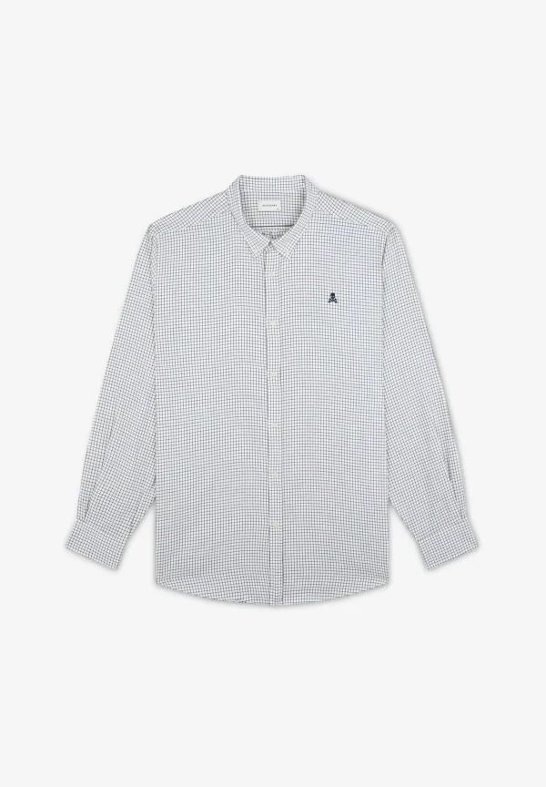 scalperscompany Camisa Cuadros Calavera Contraste-Hombre Camisas
