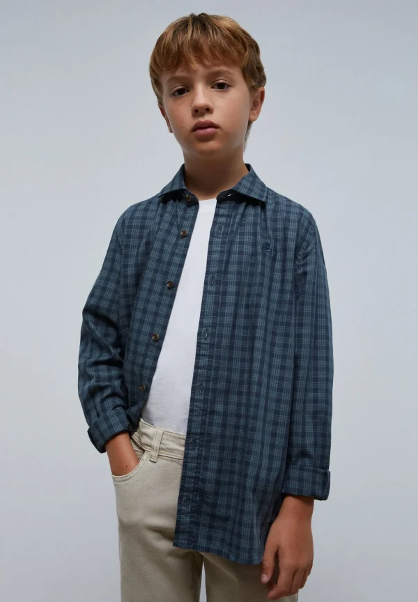 scalperscompany Camisa Cuadros Calavera Tono-Niños Camisas