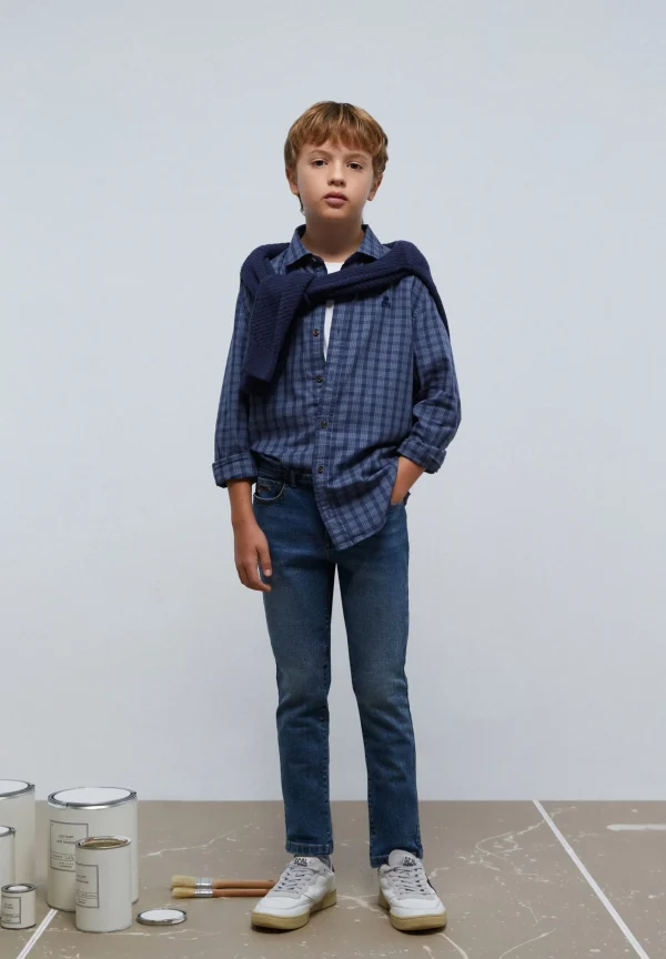scalperscompany Camisa Cuadros Calavera Tono-Niños Camisas