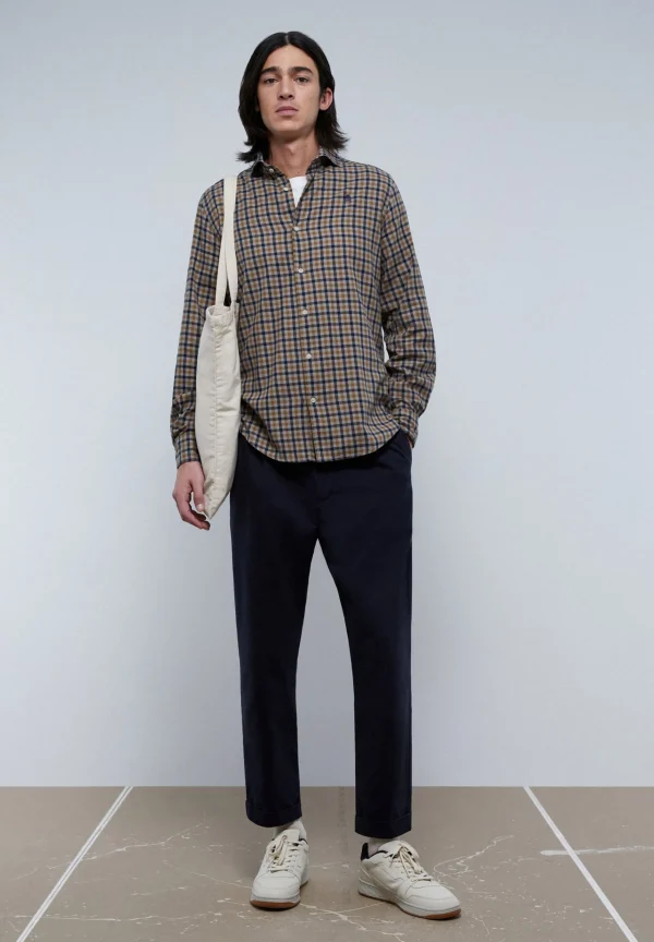 scalperscompany Camisa Cuadros Tacto Peach-Hombre Camisas