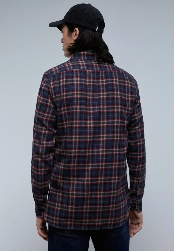 scalperscompany Camisa Cuadros Tartan Calavera-Hombre Camisas