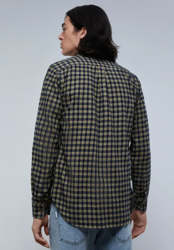 scalperscompany Camisa Cuadros Tartan Cuello Botones-Hombre Camisas