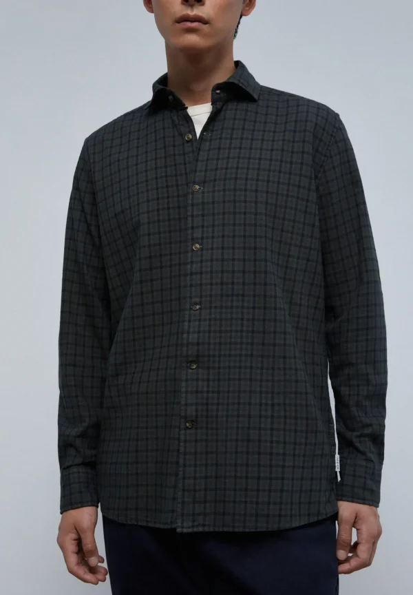 scalperscompany Camisa Cuadros Tartan Franela-Hombre Camisas