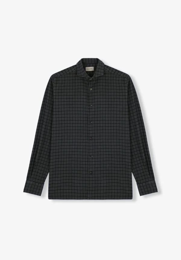 scalperscompany Camisa Cuadros Tartan Franela-Hombre Camisas