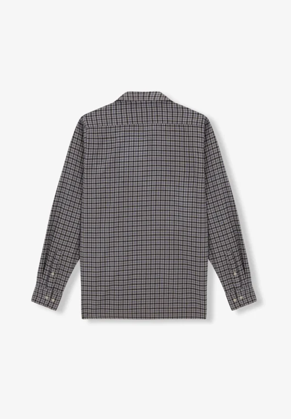 scalperscompany Camisa Cuadros Tartan Franela-Hombre Camisas