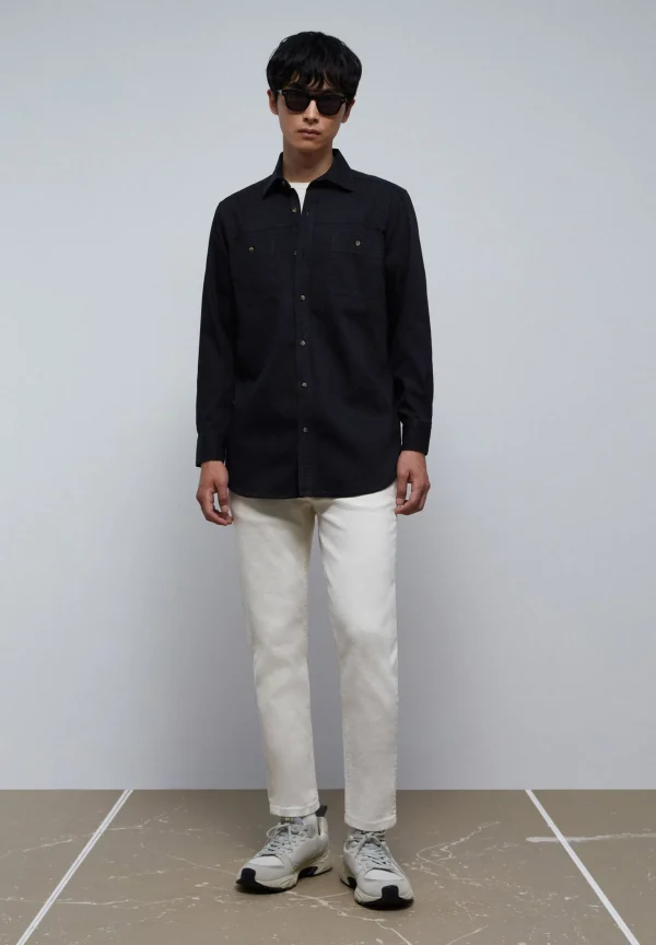 scalperscompany Camisa Denim Bolsillos-Hombre Camisas