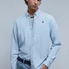 scalperscompany Camisa Denim Botones-Hombre Camisas