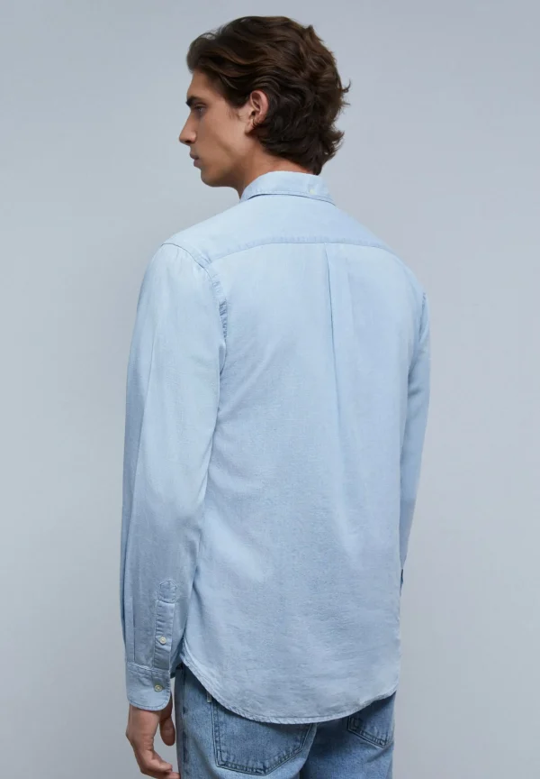 scalperscompany Camisa Denim Botones-Hombre Camisas