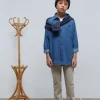 scalperscompany Camisa Denim Calavera Contraste-Niños Camisas