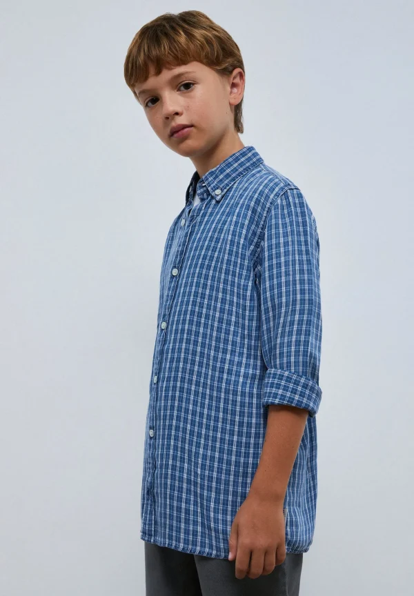 scalperscompany Camisa Denim Cuadros-Niños Camisas