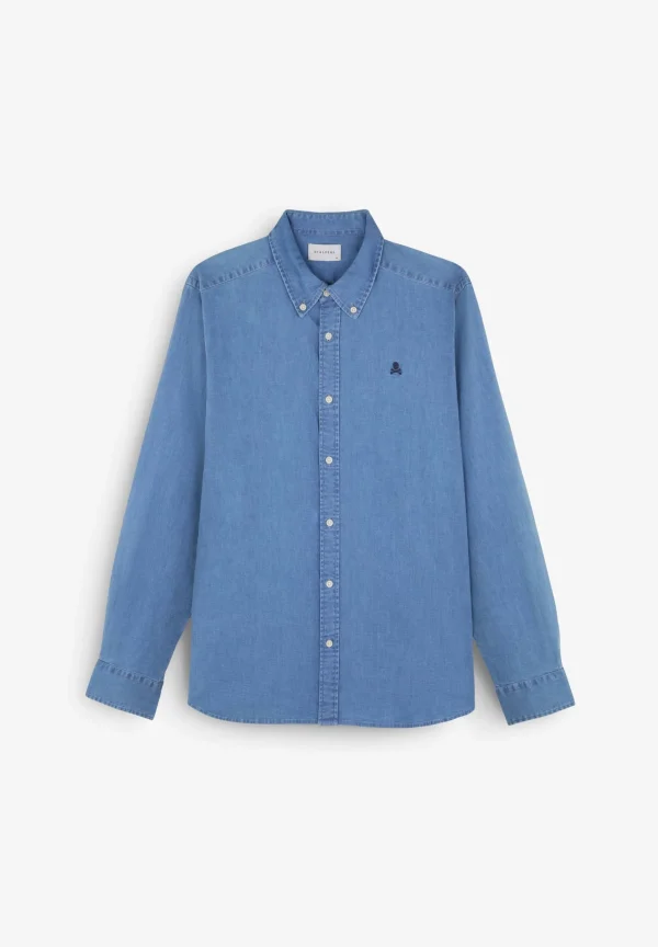 scalperscompany Camisa Denim Cuello Botones-Hombre Camisas