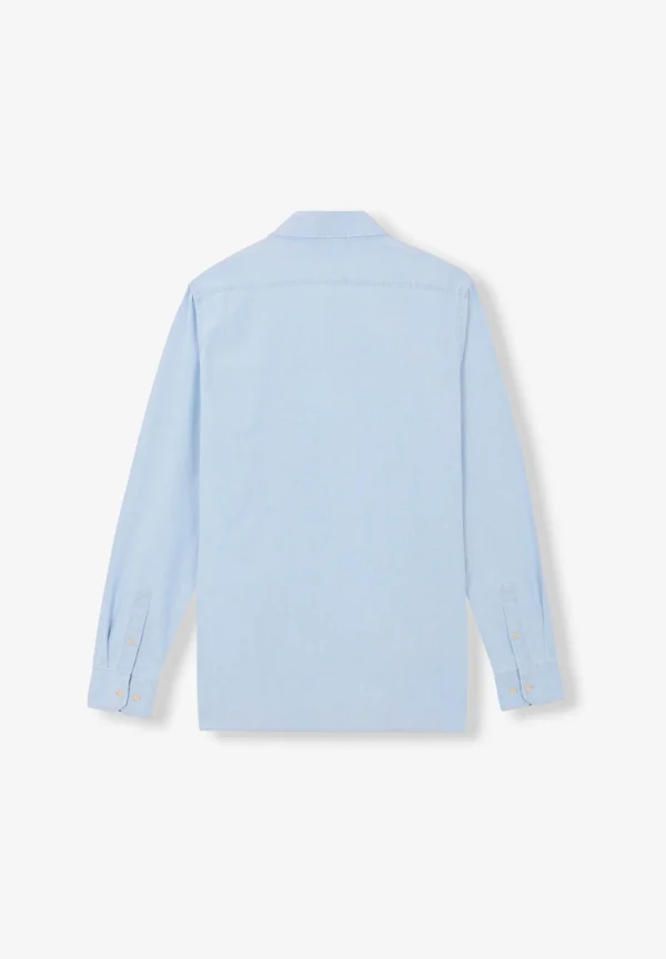 scalperscompany Camisa Denim Lavada Calavera Tono-Hombre Camisas