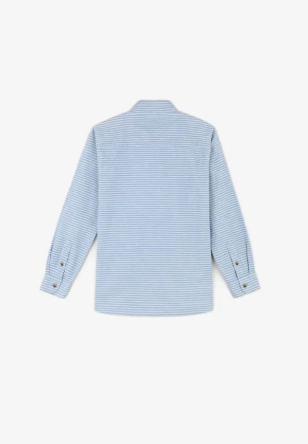 scalperscompany Camisa Denim Rayas Calavera Tono-Niños Camisas