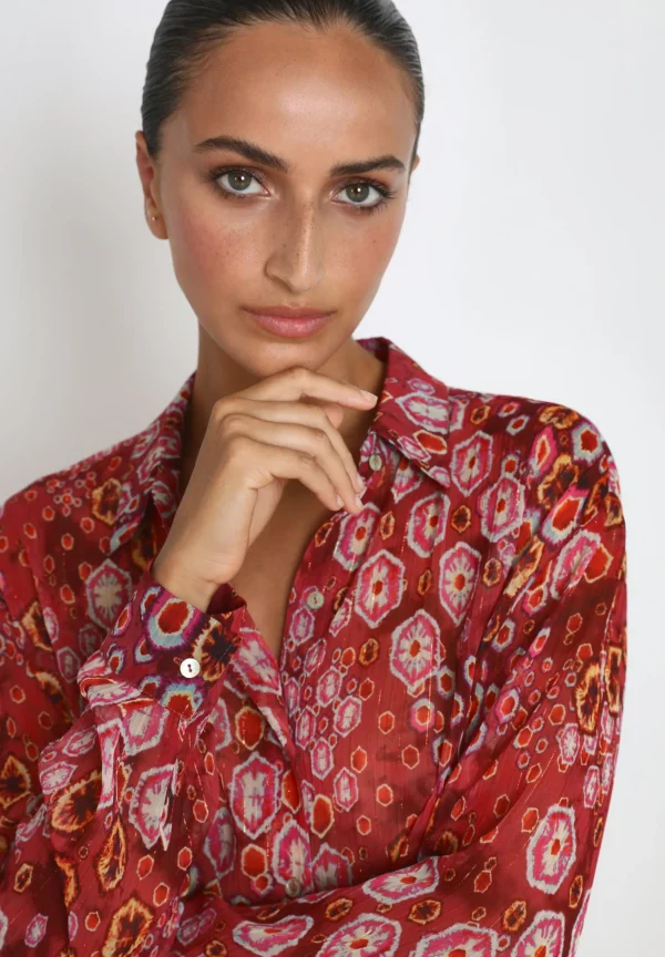 scalperscompany Camisa Fluida Etnica-Mujer Total Look