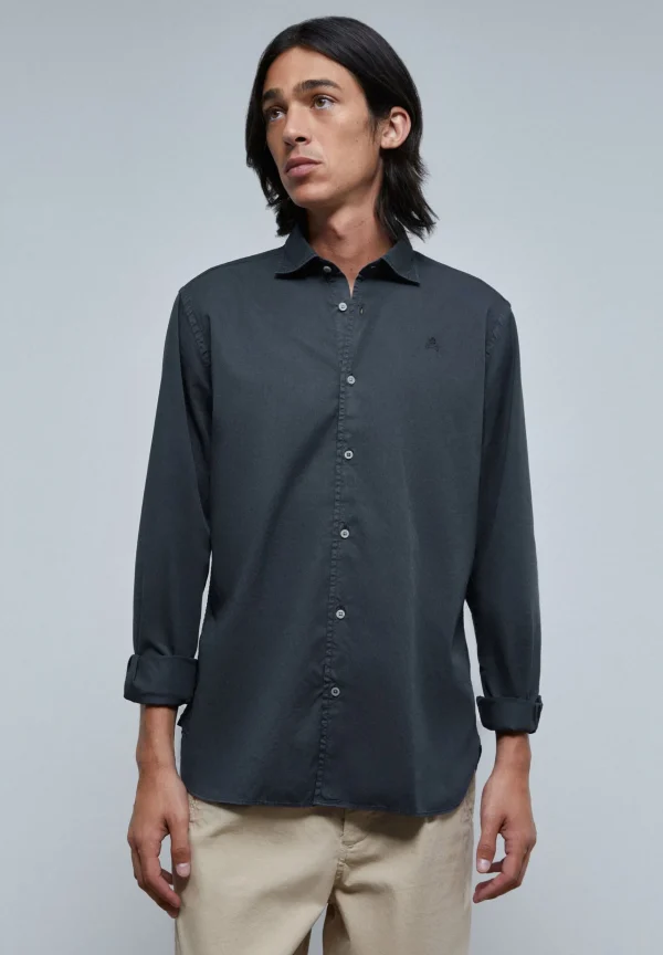 scalperscompany Camisa Lavada Calavera-Hombre Camisas