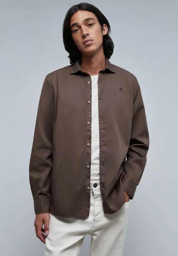 scalperscompany Camisa Lavada Calavera-Hombre Camisas