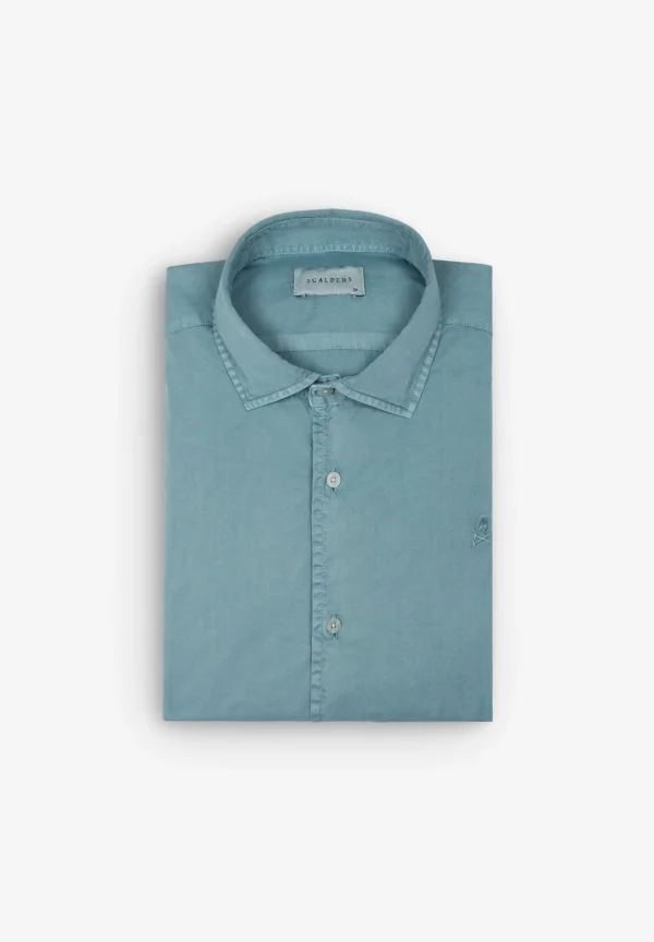 scalperscompany Camisa Lavada Calavera-Hombre Camisas