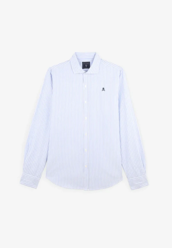scalperscompany Camisa Oxford Calavera Contraste-Hombre Big And Tall