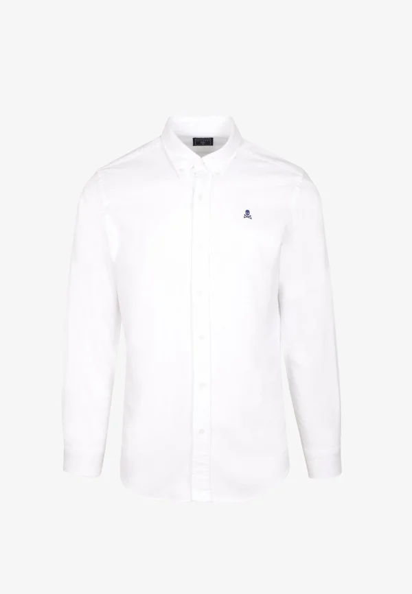 scalperscompany Camisa Oxford Calavera Contraste-Hombre Big And Tall