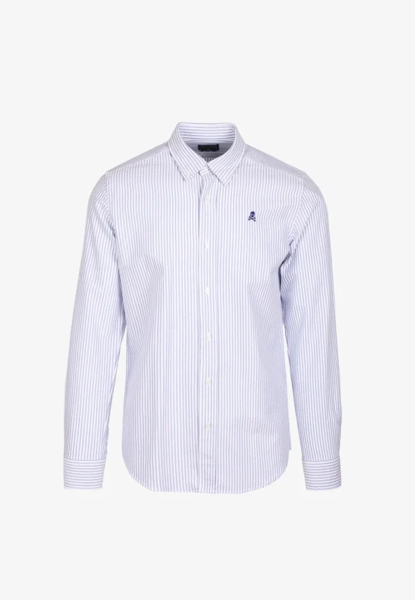 scalperscompany Camisa Oxford Calavera Contraste-Hombre Big And Tall