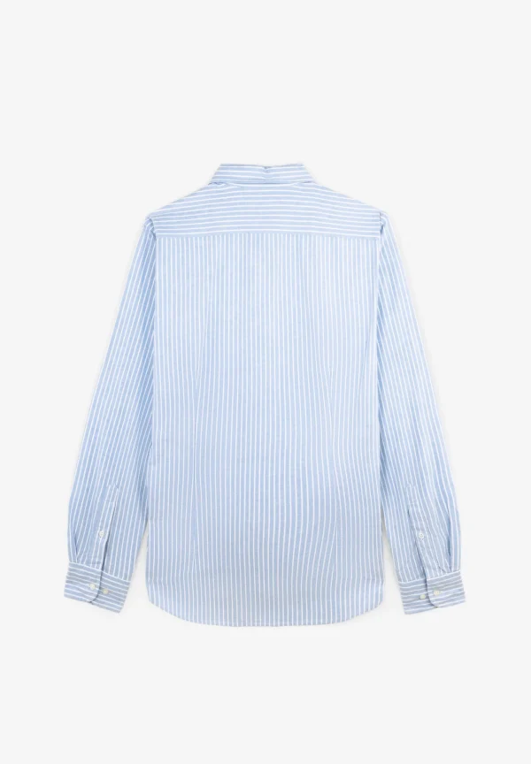 scalperscompany Camisa Oxford Calavera Contraste-Hombre Camisas