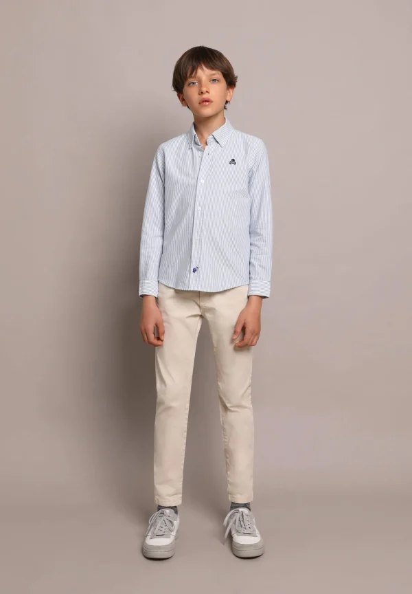 scalperscompany Camisa Oxford Cuello Botones-Niños Mini Me