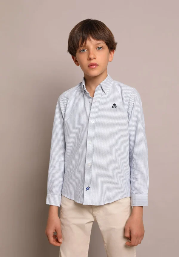 scalperscompany Camisa Oxford Cuello Botones-Niños Mini Me