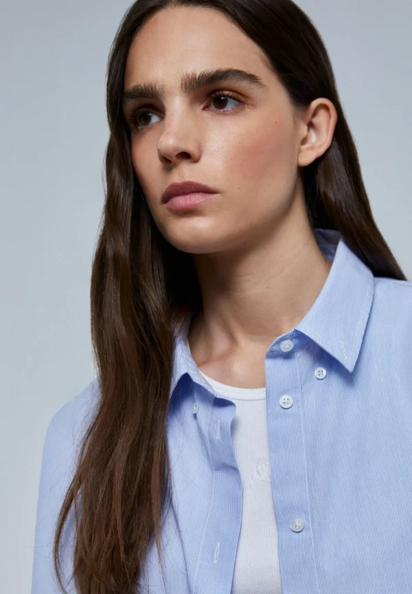 scalperscompany Camisa Oxford Cuello Botones-Mujer Camisas Y Blusas