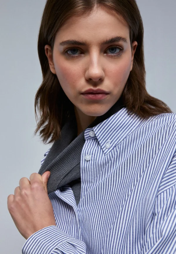 scalperscompany Camisa Oxford Cuello Botones-Mujer Camisas Y Blusas