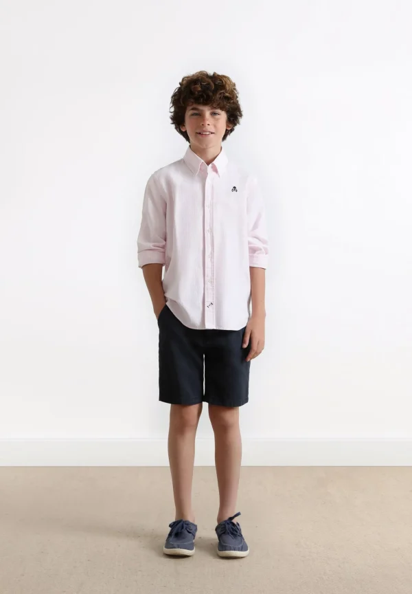 scalperscompany Camisa Rayas Calavera Contraste-Niños Camisas
