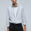scalperscompany Camisa Rayas Calavera Tapeta-Hombre Camisas