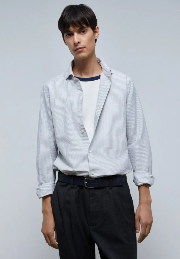 scalperscompany Camisa Rayas Calavera Tapeta-Hombre Camisas