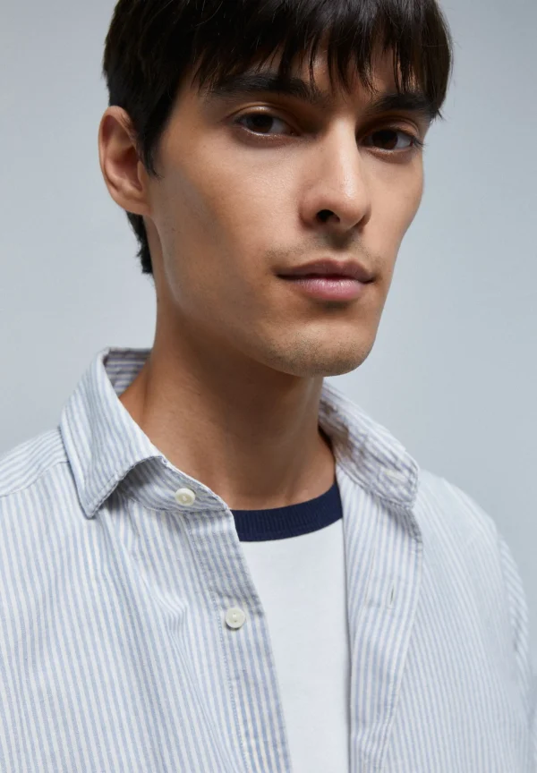 scalperscompany Camisa Rayas Calavera Tapeta-Hombre Camisas