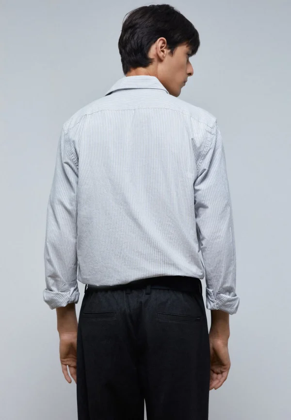 scalperscompany Camisa Rayas Calavera Tapeta-Hombre Camisas